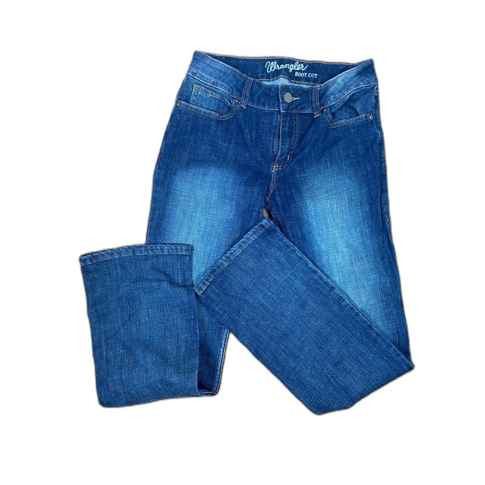 Wrangler Womens Bootcut Jeans Medium Wash Blue Denim Mid Rise 9x32 09mwzah